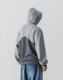 Wave Color Block Snap Hoodie