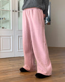 Uno brushed golden corduroy long wide pants