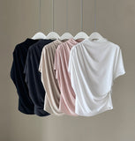 Evid Shirring Drape T-Blouse