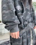 Ruhen Camo Two Way Hooded Zip-Up