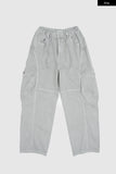 Curve panel cargo cotton wide pants