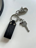 Real leather keyring