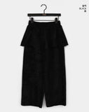 Henny Dot Velvet Frill Skirt Pants