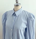 Nancy Stripe Puff Shirt Blouse