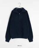 Kokio high neck half zip-up over knit