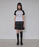 Layered Dot Ruffle Skirt