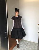 Lupek Ribbon Check Short Sleeve Blouse