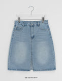Sapney Incision Denim Midi Skirt