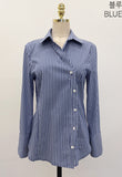 Kanye Stripe Wave Button Blouse