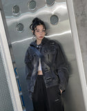 Chris Damage Hooded Denim Jacket