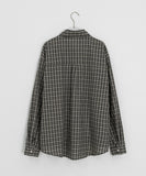 [unisex] Tend Check Over Long Sleeve Shirt