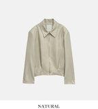 Knittle move linen blouson jacket
