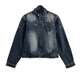 Patch Biker Denim Jacket