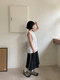 Dalhot Side Line Nylon Long Skirt