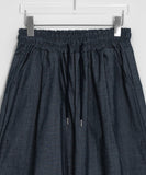 [Unisex] Hentes Linen Denim Banding Bermuda Pants - Linen 50
