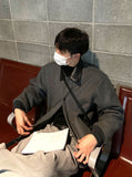 Leather detail Wool Ma-1