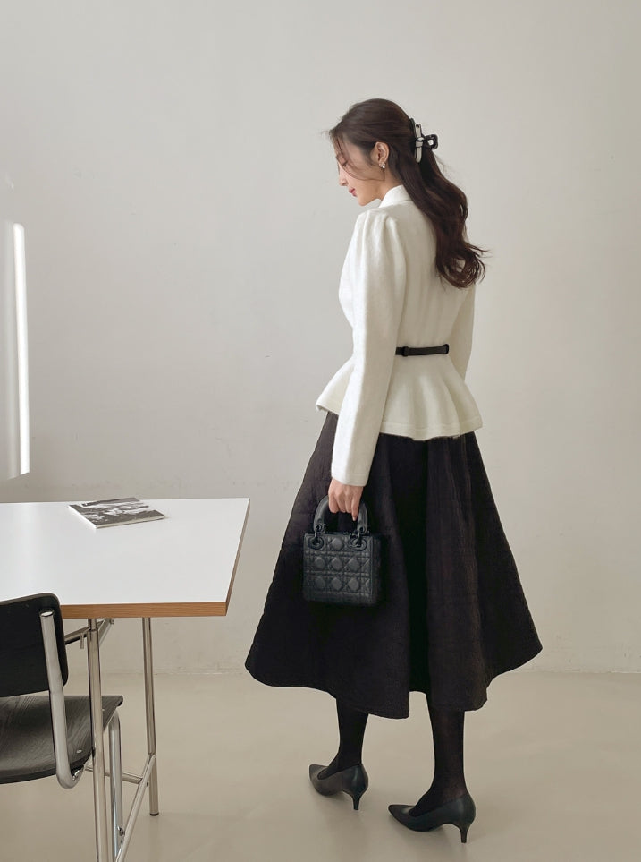 【I AM MARI】Radiant Banding Quilted Padding Long Skirt I AM MARI (アイアムマリ) - レディアンバンディング