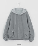 [unisex] Youinb Two-Way Shirring Hood Flight Jumper
