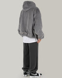 Hoodie silky fur jacket