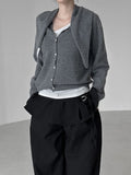 Bant Scarf Set Wool Knit Cardigan