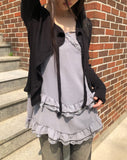 Bokan Strap Ribbed Knit Cardigan