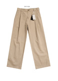 One tuck back banding wide cotton pants