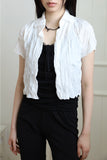 Wrinkle cropped shirt