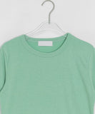 Kayari Color Basic Layered Crop Short Sleeve Tee