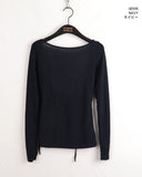 Delia see-through back strap long sleeve T-shirt