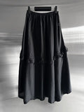 Sieolin Frill See-through Long Skirt