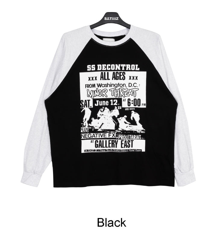 【SATIIIZ】BYU Color Matching Long Sleeve T-shirt SATIIIZ (サティーズ) - デリフカラー長袖Tシャツ / Derriff