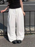 Bamo Pintuck Wide Cotton Pants
