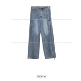 Maxi balloon snap denim pants