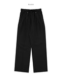Chid two-tuck linen banding pants