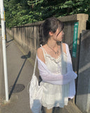 Luko Cable V Crop Cardigan