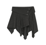 Unbalanced flow mini skirt