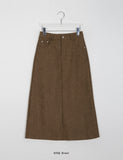 Pencil corduroy long skirt