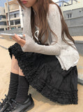Dinhi Frill Tiered Midi Skirt