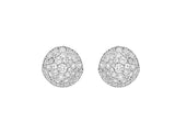 Champagne Full Moon Silver (W) Luna Garden One-Touch Earrings S
