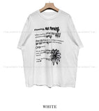 Flowing Lettering Printing Short Sleeve T-shirt