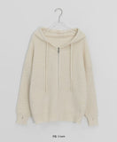 Kencol Warmer Hoode Zip-Up Knit Cardigan