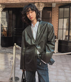Kates leather over blazer
