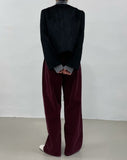 [Muffler set] Cien mohair no-collar short jacket