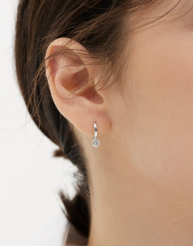 【HYERES LOR】Essence Silver Moissanite Vein Earrings ピアス HYÈRES LOR (イエールロール ) - エッセンスシルバー(W)モイサ