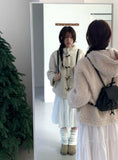 Gaed Wool Duffle Hood Fur Jacket