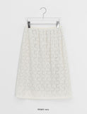 Viewchido Layered Flower Lace Long Skirt
