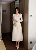 Pierre Double Tulle Lace Pleated Banding Skirt