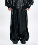 [SET] Vegan Leather Oversized Raglan Track SET