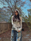 Funky Damage Wide Denim Pants