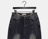 [MADE] Ruhe Incision Surgical Pocket Denim Washing Semi-Bootcut Long Pants